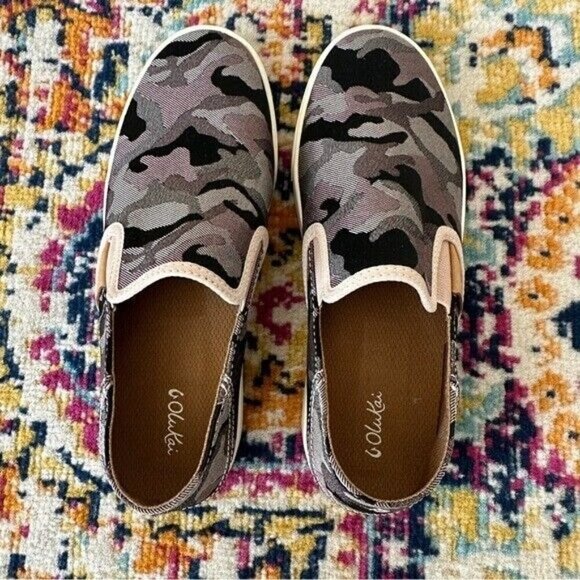 Olukai Womens Pehuea Pa’i Convertible Slip On Sneakers Size 7.5 Pink Camo - Picture 9 of 9
